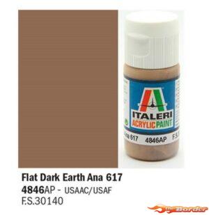 Italeri Flat Dark Earth Ana 617 - Acrylic Paint 4846AP