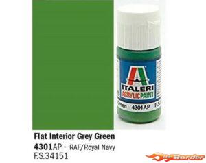 Italeri Flat Interior Grey Green - Acrylic Paint 4301AP