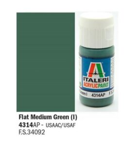 Italeri Flat Medium Green (I) - Acrylic Paint 4314AP