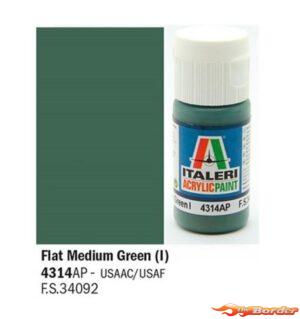 Italeri Flat Medium Green (I) - Acrylic Paint 4314AP