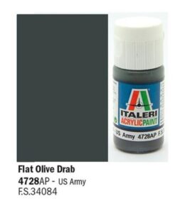 Italeri Flat Olive Drab - US Army - Acrylic Paint 4728AP