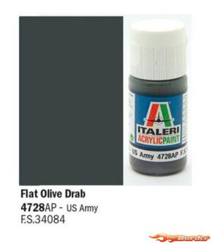 Italeri Flat Olive Drab - US Army - Acrylic Paint 4728AP