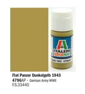 Italeri Flat Panzer Dunkelgelb 1943 - Acrylic Paint 4796AP