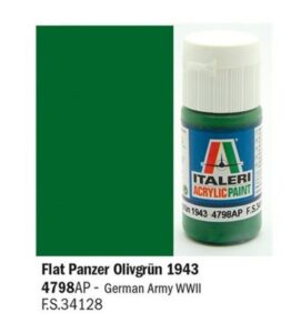 Italeri Flat Panzer Olivgrun 1943 - Acrylic Paint 4798AP