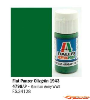 Italeri Flat Panzer Olivgrun 1943 - Acrylic Paint 4798AP