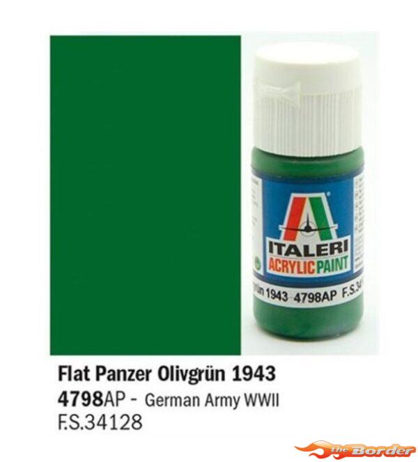 Italeri Flat Panzer Olivgrun 1943 - Acrylic Paint 4798AP