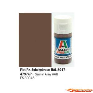 Italeri Flat Pz. Schokobraun RAL 8071 - Acrylic Paint 4797AP