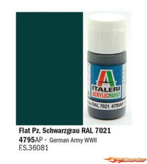 Italeri Flat Pz. Schwarzgrau RAL 7021 - Acrylic Paint 4795AP