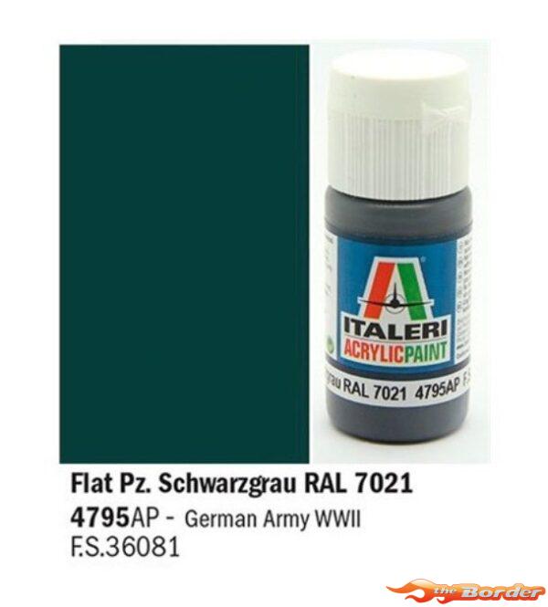 Italeri Flat Pz. Schwarzgrau RAL 7021 - Acrylic Paint 4795AP