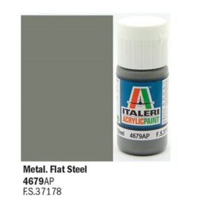 Italeri Metal Flat Steel - Acrylic Paint 4679AP