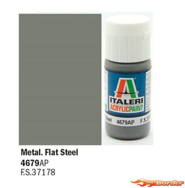 Italeri Metal Flat Steel - Acrylic Paint 4679AP