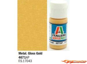 Italeri Metal Gloss Gold - Acrylic Paint 4671AP