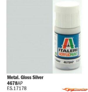 Italeri Metal Gloss Silver - Acrylic Paint 4678AP