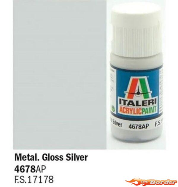 Italeri Metal Gloss Silver - Acrylic Paint 4678AP