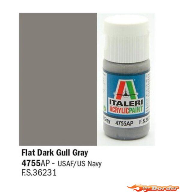 Italeria Flat Dark Gull Grey - Acrylic Paint 4755AP