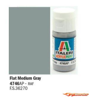 Italeria Flat Medium Grey - Acrylic Paint 4746AP