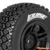 LouiseRC SC-Hummer Traxxas Slash Tires - 2WD Front Wheels Soft Black Glued LR-T3224SBTF