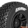 LouiseRC SC-Hummer Traxxas Slash Tires - 2WD Rear (4WD F/R) Wheels Soft Black Glued LR-T3224SBTR