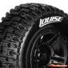 LouiseRC SC-Pioneer Traxxas Slash Tires - 2WD Rear (4WD F/R) Wheels Soft Black Glued LR-T3148SBTR