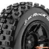 LouiseRC SC-Rock Traxxas Slash Tires - 2WD Front Wheels Soft Black Glued LR-T3229SBTF