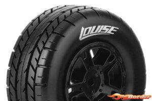 LouiseRC SC-Rocket Traxxas Slash Tires - 2WD Front Wheels Soft Black Glued LR-T3154SBTF