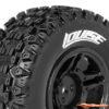 LouiseRC SC-Uphill Traxxas Slash Tires - 2WD Front Wheels Soft Black Glued LR-T3223SBTF