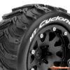 LouiseRC MT-Cyclone MFT Stampede/Rustler Front Tire Soft - 0 Offset Beadlock - Black LR-T3310SBH