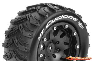 LouiseRC MT-Cyclone MFT Stampede/Rustler Rear Tire Soft - 0 Offset Beadlock - Black LR-T3310SB