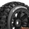 LouiseRC Tires & Wheels ST-Pioneer 1/8 Truck (Beadlock) Black (2) LR-T3287B