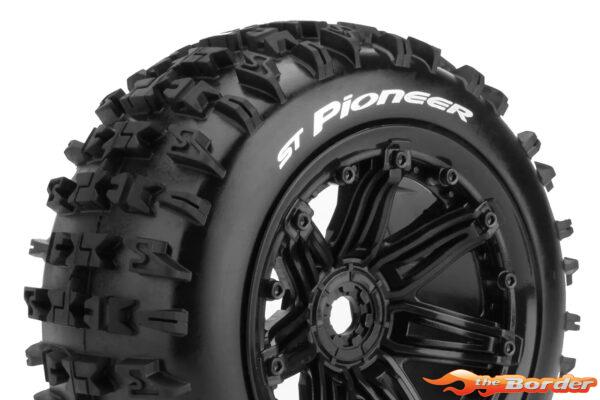 LouiseRC Tires & Wheels ST-Pioneer 1/8 Truck (Beadlock) Black (2) LR-T3287B