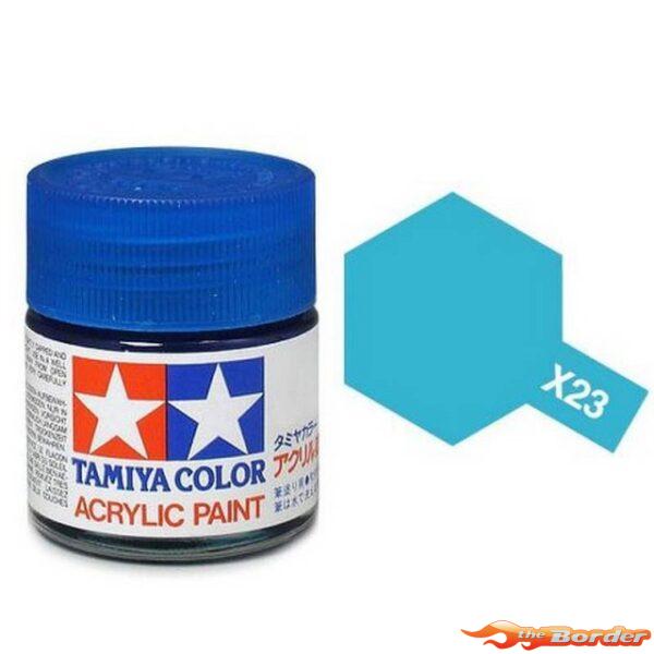 Tamiya Acrylic X-23 Clear Blue - 23ml Bottle 81023