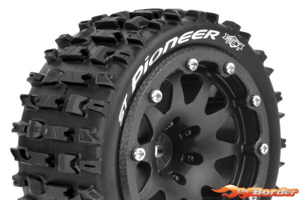 LouiseRC ST-Pioneer MFT 2WD F 4WD F/R Tire Soft - 1/2 Offset Beadlock - Black LR-T3312SBH