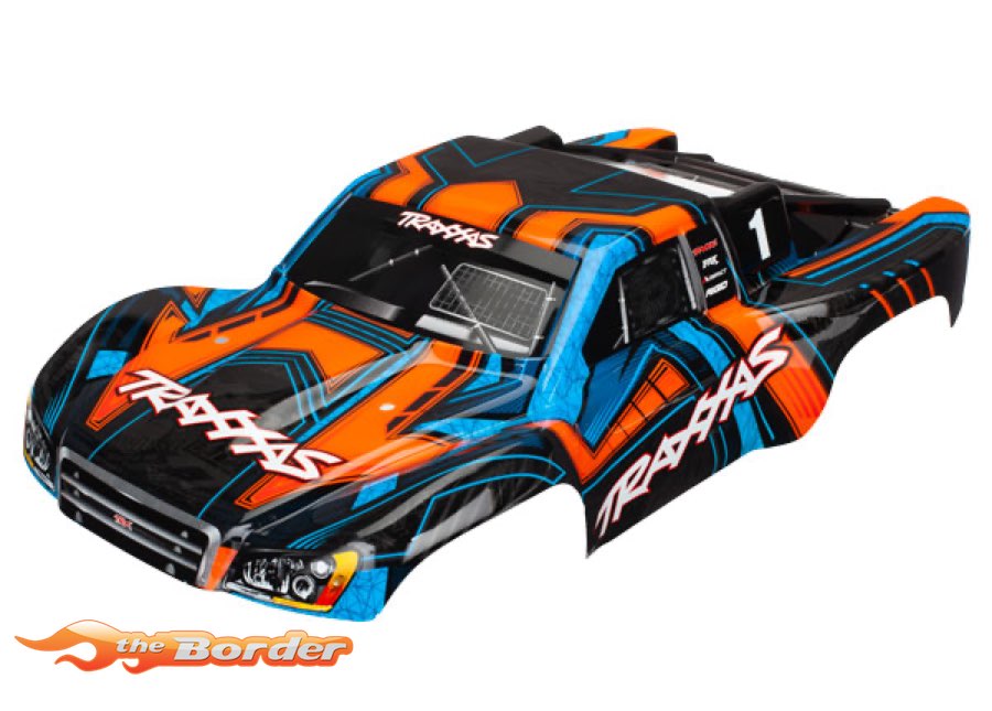 Traxxas Body Slash 4X4 orange and blue (painted decals applied) 6844