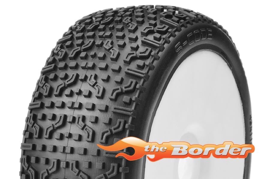 Captic Racing - S-CODE - 1/8 Buggy Tires CR-1 (Medium) White (2Pcs) CT-15004-1-W