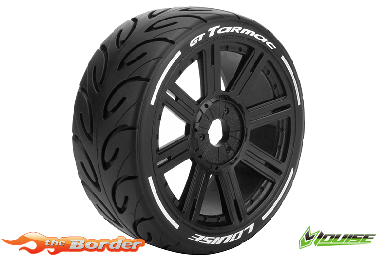 Louise RC 1/8 GT Onroad Tyres - Soft - Black Wheel (2) LR-T3285SB