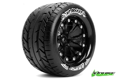 Louise RC MT-Rocket Traxxas Stampede - 2WD Front/4WD F/R Wheels Black Glued LR-T3201SBH