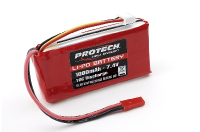 Protech Li-Po 1000mAh 7.4V 2S 10c Bec plug T0442.023