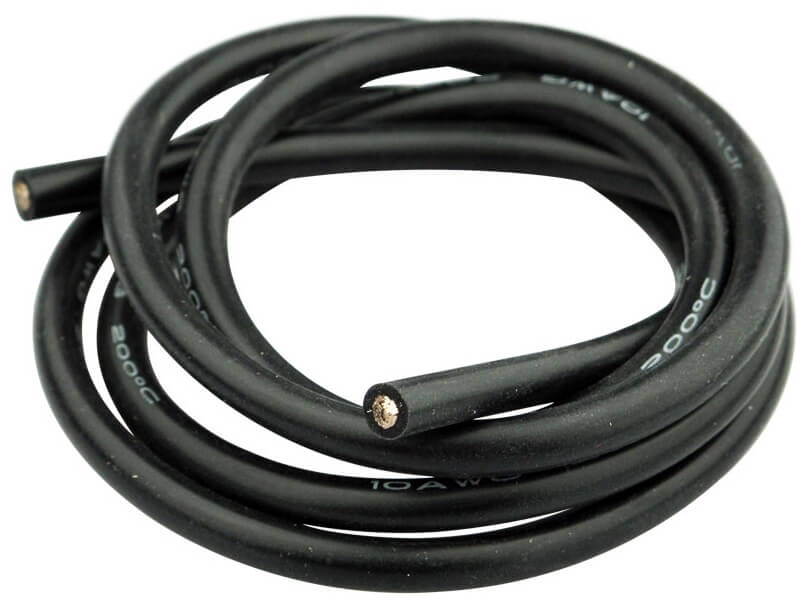 Super Flex Silicone wire AWG10 black 1mtr 6mm 600169