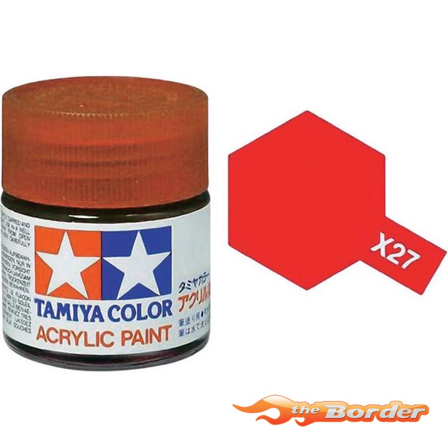 Tamiya Acrylic X-27 Clear Red Gloss 23ml 81027