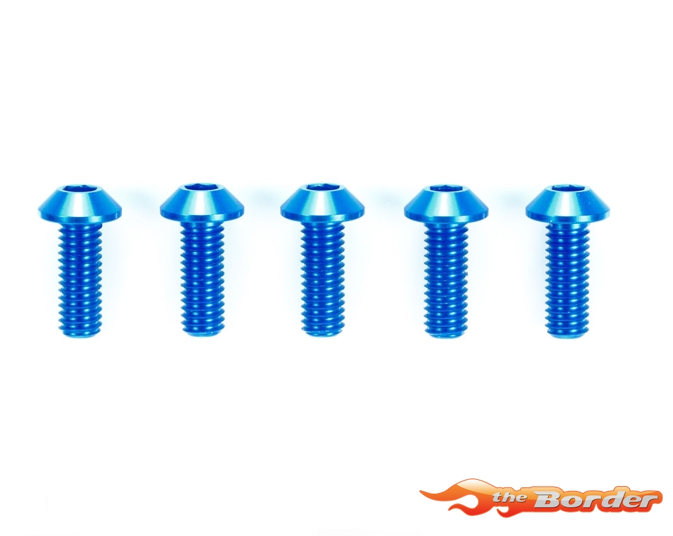 Tamiya TRF 3x8mm Hi-Grade Aluminium Hex Head Screw (Blue, 5pcs) 42329