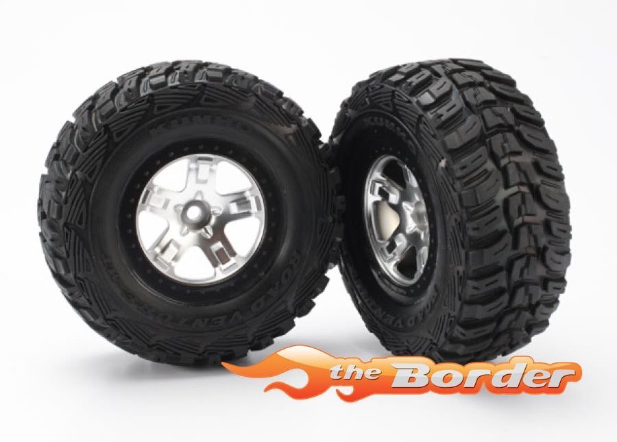 Traxxas Preglued SCT Kumho Tires Black/Satin Wheels/Tyres 5881