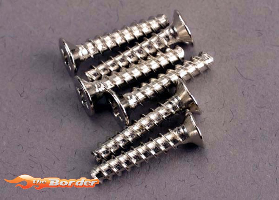 Traxxas Screws 3x15mm countersunk self-tapping (6) 2649