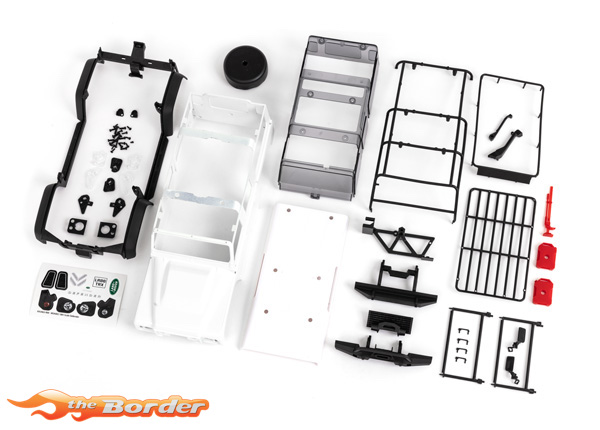 Traxxas Body Land Rover Defender, complete (white, requires painting, for TRX-4M) 9712