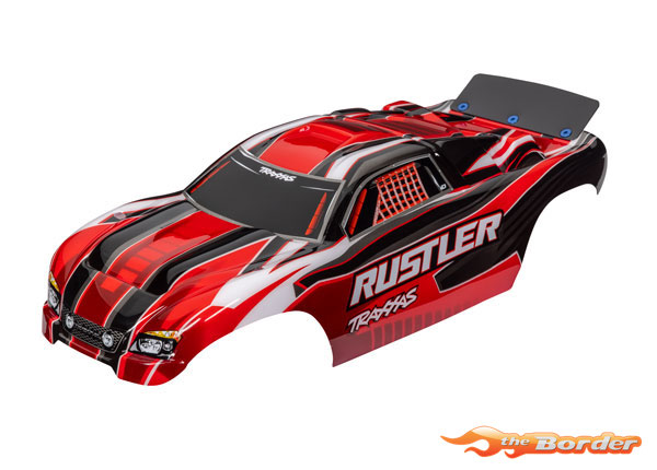 Traxxas Rustler Body - Rood (Painted w/Wing) 3750R