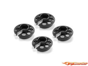 XRAY XLP Alu Shock Spring Retaining Collar - Black (4) 308033-K