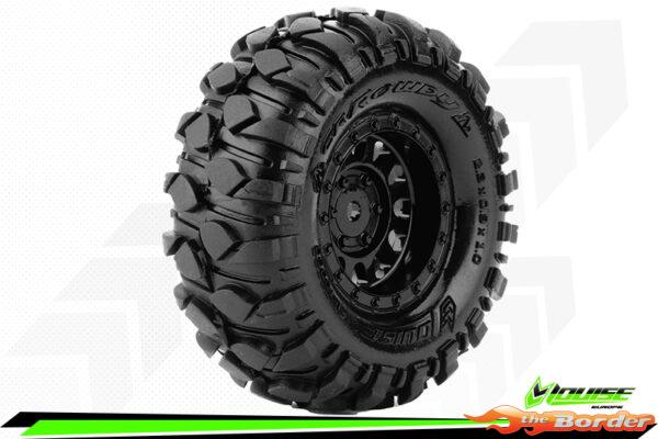 LouiseRC CR-Rowdy Super Soft Black 1.0" Crawler Tyres (2) LR-T3368VB