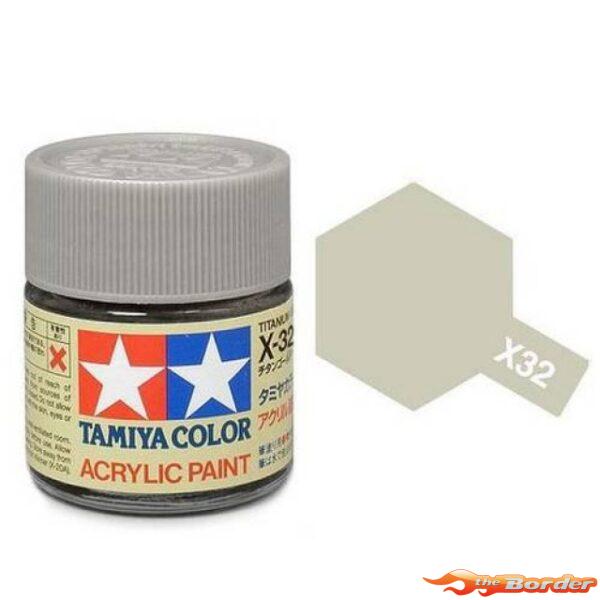 Tamiya Acrylic X-32 Titanium Silver - 23ml Bottle 81032