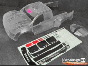 BittyDesign FALCON-X 1/7 Clear Body for Traxxas UDR Pre-Cut 1.5mm