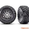 Traxxas Maxx Slash Tires & Wheels Glued (Belted, Charcoal Grey Wheels) 10272-GRAY