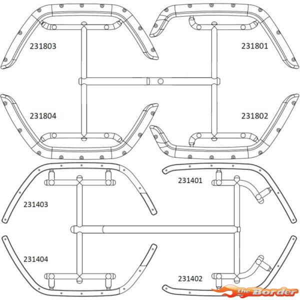 CrossRC Emo X2 - Wheel Arch And Fixing Block 97401147